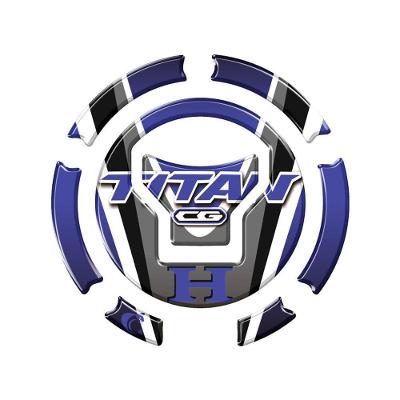 Adesivo Resinado Protetor Bocal Cg Titan Ano Acima 2018 Azul Cor Azul