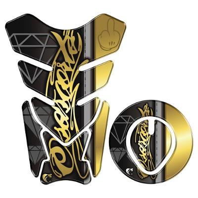Protetor Tanque E Bocal Adesivo Moto Honda Até 2017 Dourado Cor Dourado
