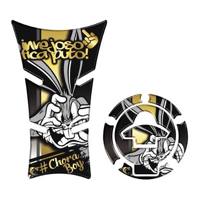 Kit Protetor Tanque E Bocal Adesivo Moto Yamaha Fz25 2023/2024 Dourado Pernalonga Cor Dourado