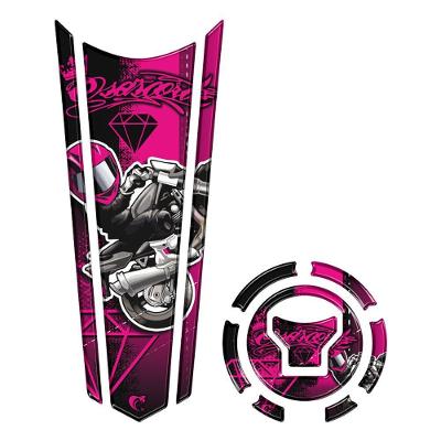 Adesivo Protetor Tanque E Bocal Gravata Honda Ano Acima 2018 Rosa Cor Rosa