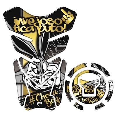 Kit Protetor Tanque Adesivo Moto Honda Acima 2018 Dourado Pernalonga Cor Dourado
