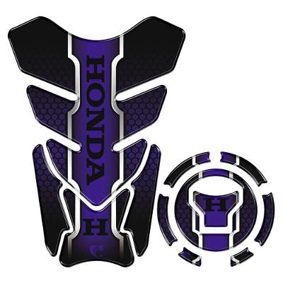 Kit Protetor Tanque Adesivo Moto Honda Acima 2018 Azul Cor Azul