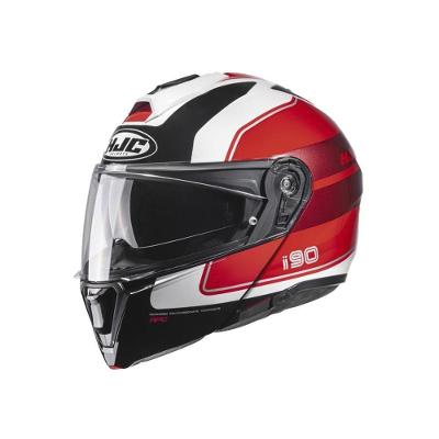 Capacete Hjc I90 Wasco Vermelho Branco E Preto 61 [f016]