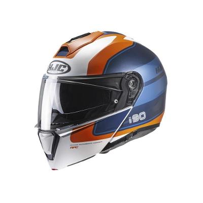Capacete Hjc I90 Wasco Azul Laranja E Branco 61 [f016]
