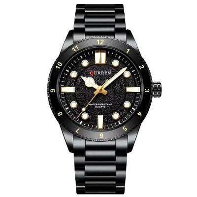 Relógio De Quartzo Masculino Pulseira De Aço Inoxidável Design Classico Impermeavel Preto