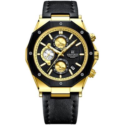 Relógio De Pulso Masculino Esportivo Movimento De Quartzo à Prova D\' água Preto Dourado