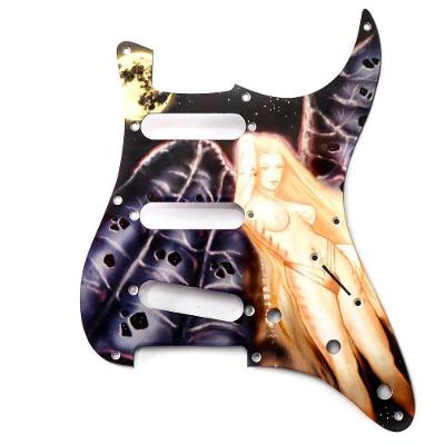Escudo Para Guitarra Am Strat Sss Galaxy Girl Spirit 090-gg [f035]