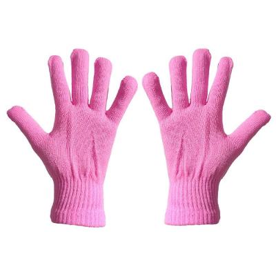 Luva De Lã Tricotada Quente Para Inverno Modelo Adulto Cores Rosa