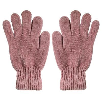 Luva De Lã Tricotada Quente P- Inverno Premium Adulto Cores Rosa