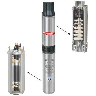 Motobomba Submersa 4" Schneider Sub25-10ny4e6 1hp 230v
