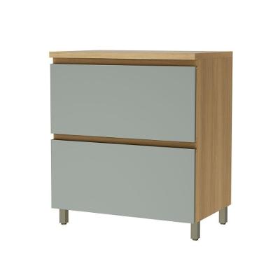 Balcão 1 Porta Basculante 1 Gaveta 80cm 100% Mdf Rainha Nature-verde.