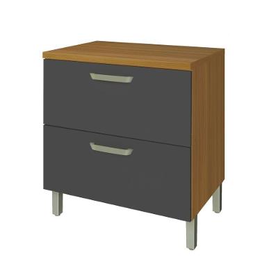 Balcão 1 Porta 1 Gaveta 80cm Em Mdf Princesa Nesher Freijó-grafite.