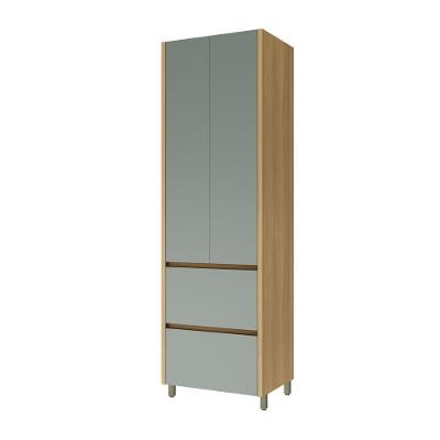 Paneleiro 2 Portas 2 Gavetas 70cm 100% Mdf Rainha Nature-verde.