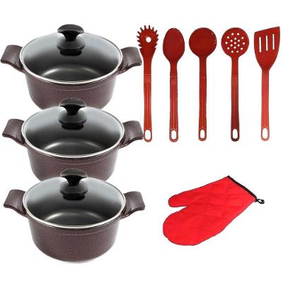Jogo Panela Cereja Cerâmica Talher Vermelho Javali Aal 26A30