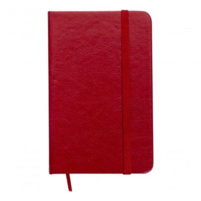 Caderneta Tipo Moleskine Bolso Anotações Couro Sintético Cor Vermelho