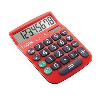 Calculadora De Mesa 8 Da&#141;gitos Mv-4131 Vermelha