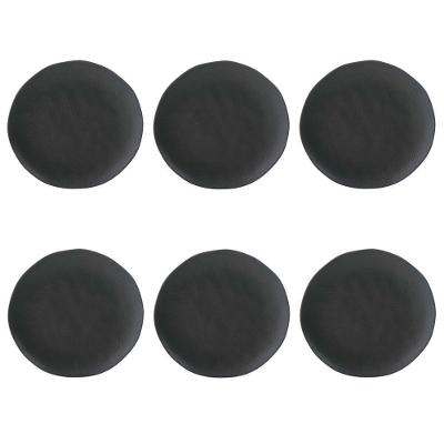 Conjunto De Pratos Rasos 06 Peças Orgânico Preto Matte Porto Brasil