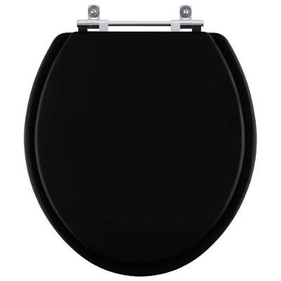 Tampa De Vaso Mdf Laqueado Dalia Preto Para Bacia Fiori 6lpf