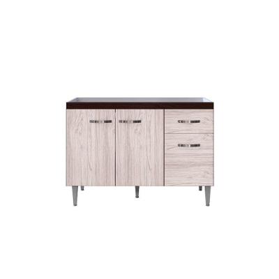 Balcão Armário Para Cozinha Com Tampo 120 Cm Gabriela Castanho-avelã