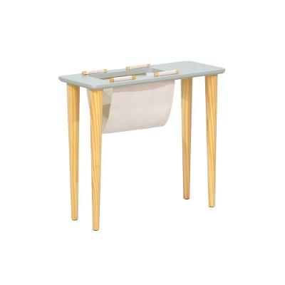 Mesa Lateral Twig 55,5x62x25cm Cinza-natural
