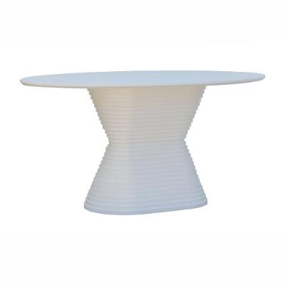 Mesa De Jantar Apollo Tampo Oval 160x90cm Branco