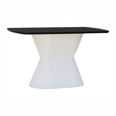 Mesa De Jantar Apollo Tampo Retangular 136x80cm Branco-preto