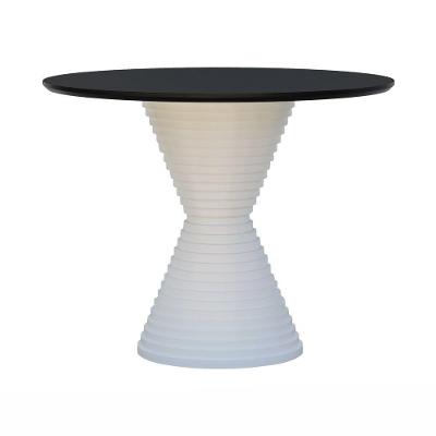 Mesa De Jantar Apollo Tampo Redondo ø100 Branco-preto