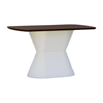 Mesa De Jantar Apollo Tampo Retangular 136x80cm Branco-amêndoa