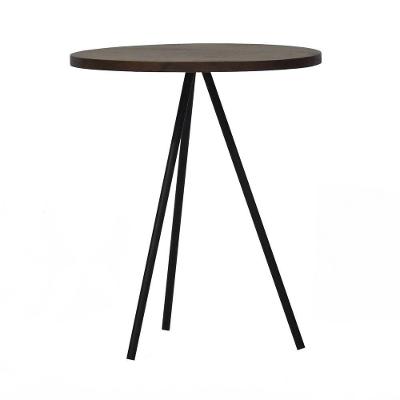 Mesa Lateral Redonda Trilegal ø420x530 Preto-pinhão