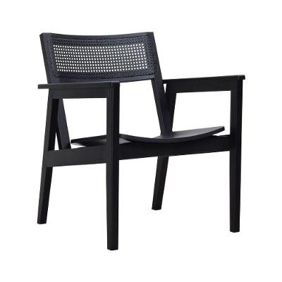 Poltrona Gusty Com Encosto Telinha Assento Anatômico - Preto Madeira