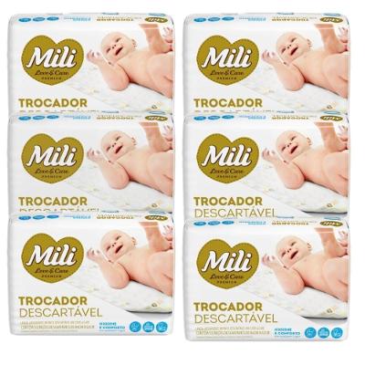 Trocador Descartável Mili Love&care 5 Pacotes C- 5 Unidades (total: 25 Trocadores)