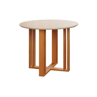 Mesa Para Cozinha Flora + Tampo Madeirado 93cm Nature-off White - Cimol