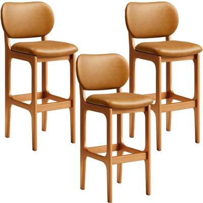 Kit 3 Banquetas Alta Betta Imbuia Whisky