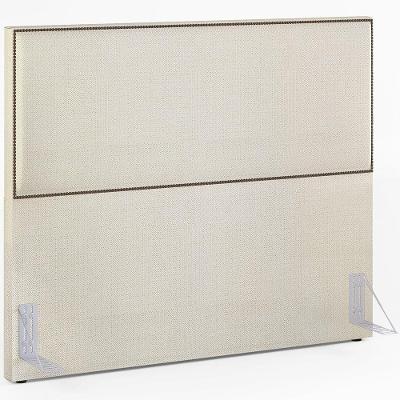 Cabeceira Cama Box Casal Com Tachas 140 Cm Linho Champagne