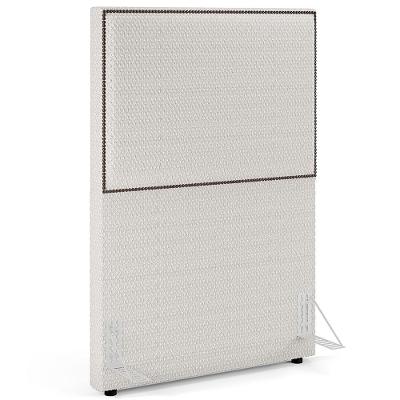 Cabeceira Box Solteiro Com Tachas 100 Cm Bouclê Cru