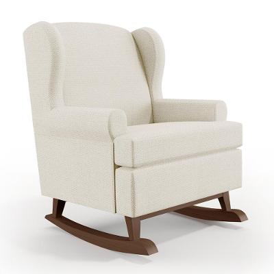 Poltrona Malu Base De Madeira P02 Linho Champagne