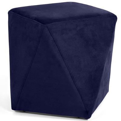 Puff Ametista D02 Veludo Azul Marinho C-287