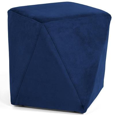 Puff Ametista D02 Veludo Azul Oxford C-304