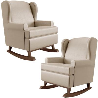 Kit 2 Poltronas Com Balanço Facto Pérola Metalizado