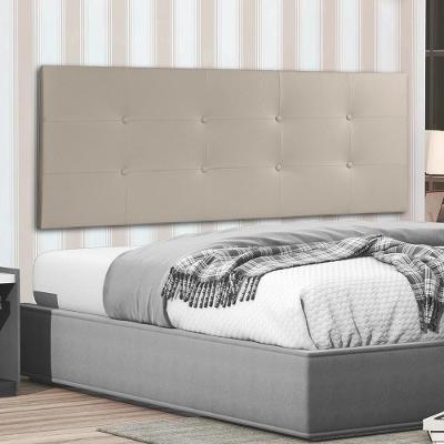 Cabeceira Painel Casal Queen 1,60m Berlim Material Sintético Bege Dal Poz Estofados