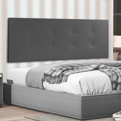 Cabeceira Painel Casal Queen 1,60m Berlim Material Sintético Cinza Dal Poz Estofados