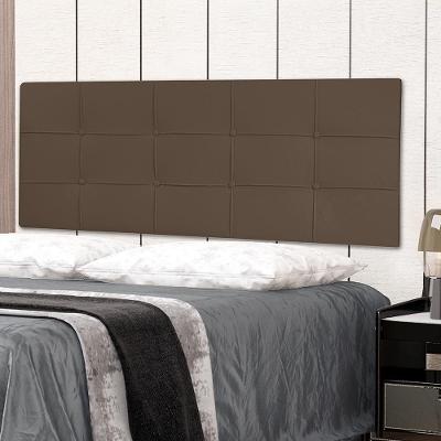 Cabeceira Painel Casal Queen 1,60m Roma Material Sintético Marrom Dal Poz Estofados