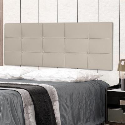 Cabeceira Painel Casal Queen 1,60m Roma Material Sintético Bege Dal Poz Estofados