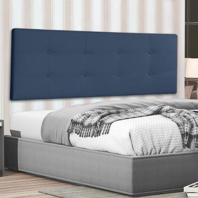 Cabeceira Painel Casal Queen 1,60m Berlim Suede Azul Marinho Dal Poz Estofados