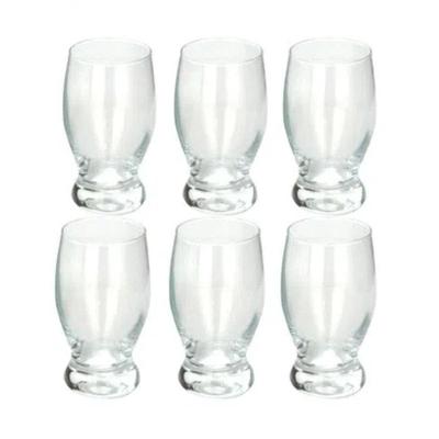 Jogo 6 Copos De Vidro Agua Cerveja Suco 248ml Taça