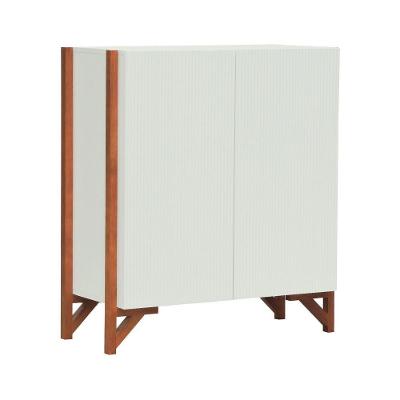 Buffet Alto 2 Portas Decor Off-white-amêndoa