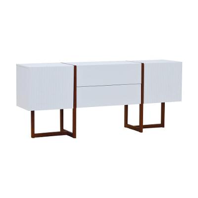 Buffet Ondas 2 Portas E 2 Gavetas - Amêndoa Branco
