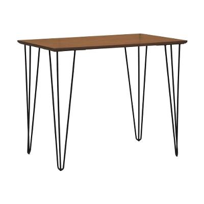 Aparador-escrivaninha Spectro Pés De Ferro E Tampo Laminado 900x600x750 - Preto-amêndoa