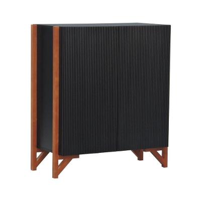 Buffet Alto 2 Portas Decor Preto-amêndoa