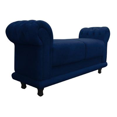 Recamier Barcelona Suede Azul Marinho
